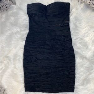 Strapless Black Mini Dress